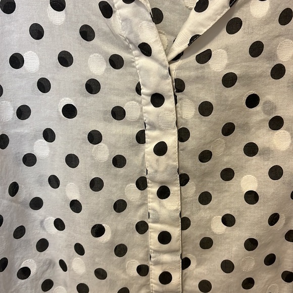 J.Crew Factory Polka Dot Popover Top - Picture 3 of 5